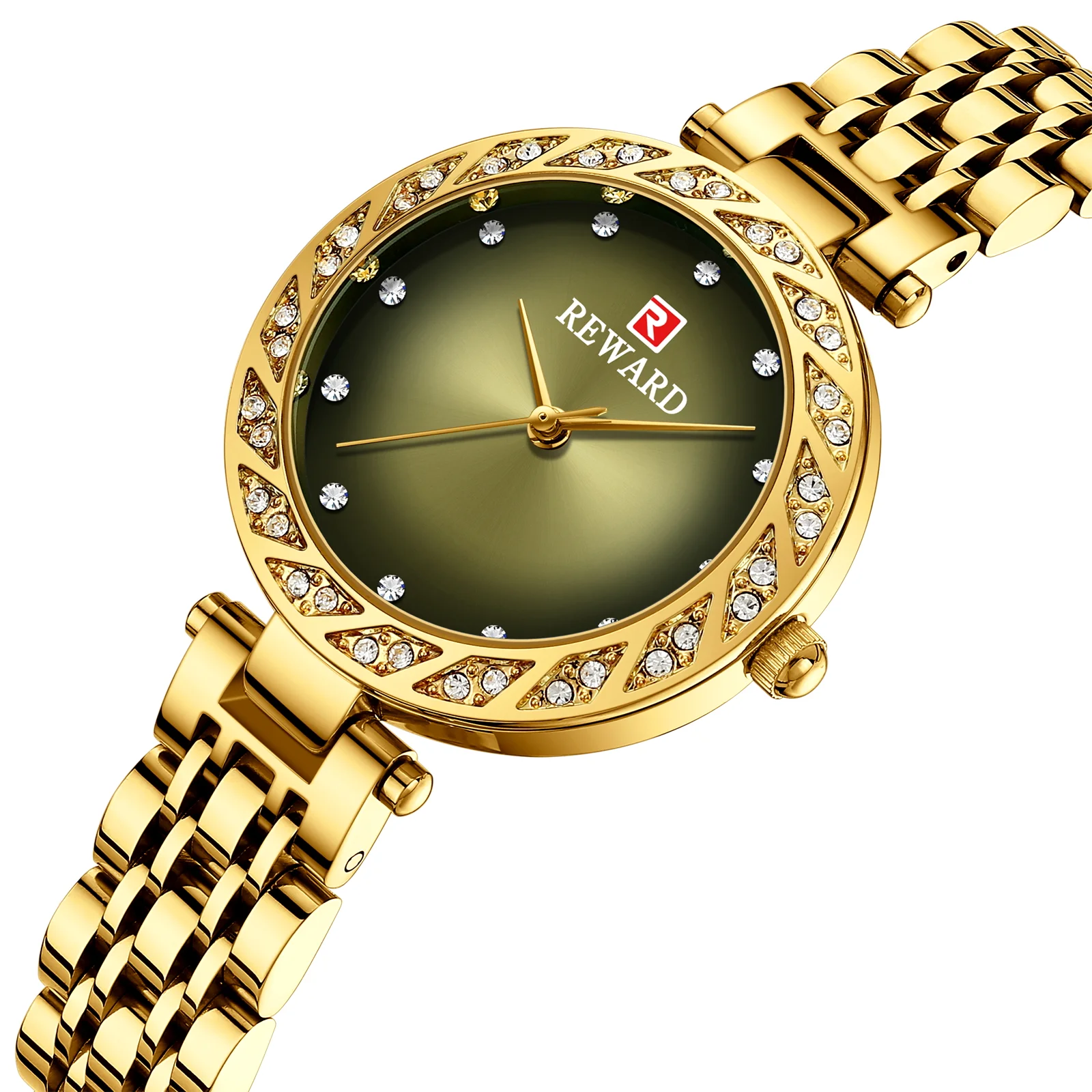 REWARD Watch Stainless Steel Women Watch Custom Logo Rhinestone Luxury Fashion Ladies Quartz Watch For Girls Reloj RD21050L