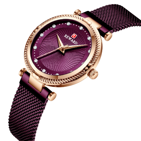 REWARD Women Watches Quartz Watch Casual Luxury Design Soft Steel Mesh band Wristwatches for lady Reloj de mujer RD22007L