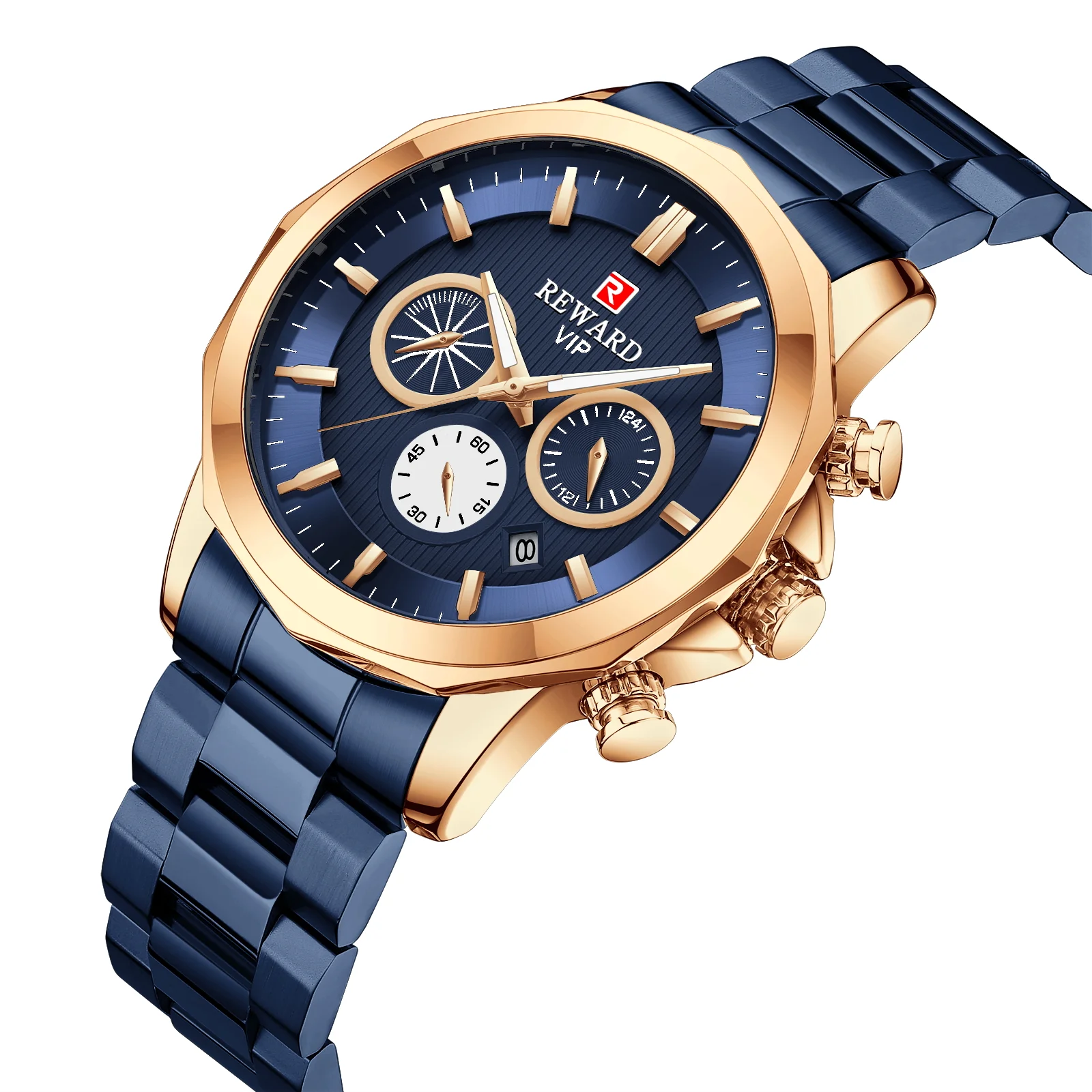 Reward New Arrivals luxury golden men Original Watches China manufacturer casual fashion stainless steel quartz watches montres RD81063M