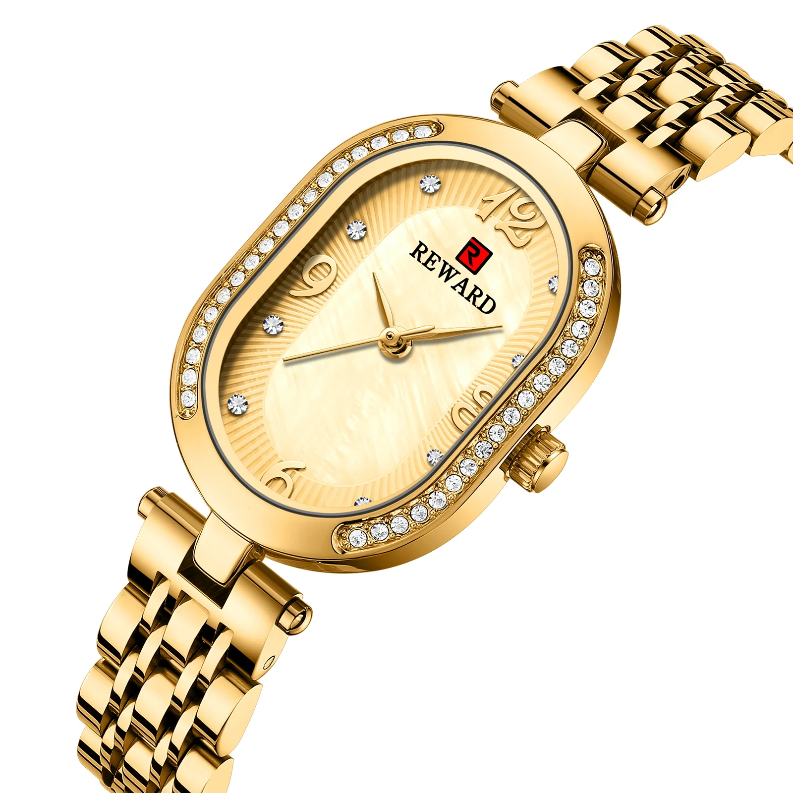 REWARD HOT Sale Women Watches Top Brand Luxury Stainless Steel Strap Wrist watch Female Quartz Ladies Watch Wife For Girl RD21058L