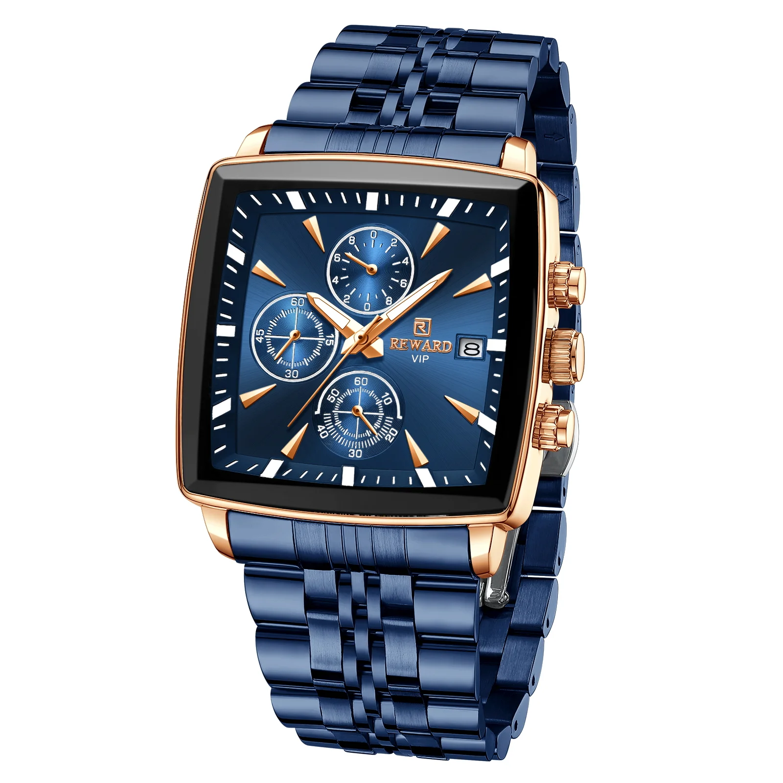REWARD brand high quality watch man luxury full stainless steel metal watch gold men OEM watches RD81100M