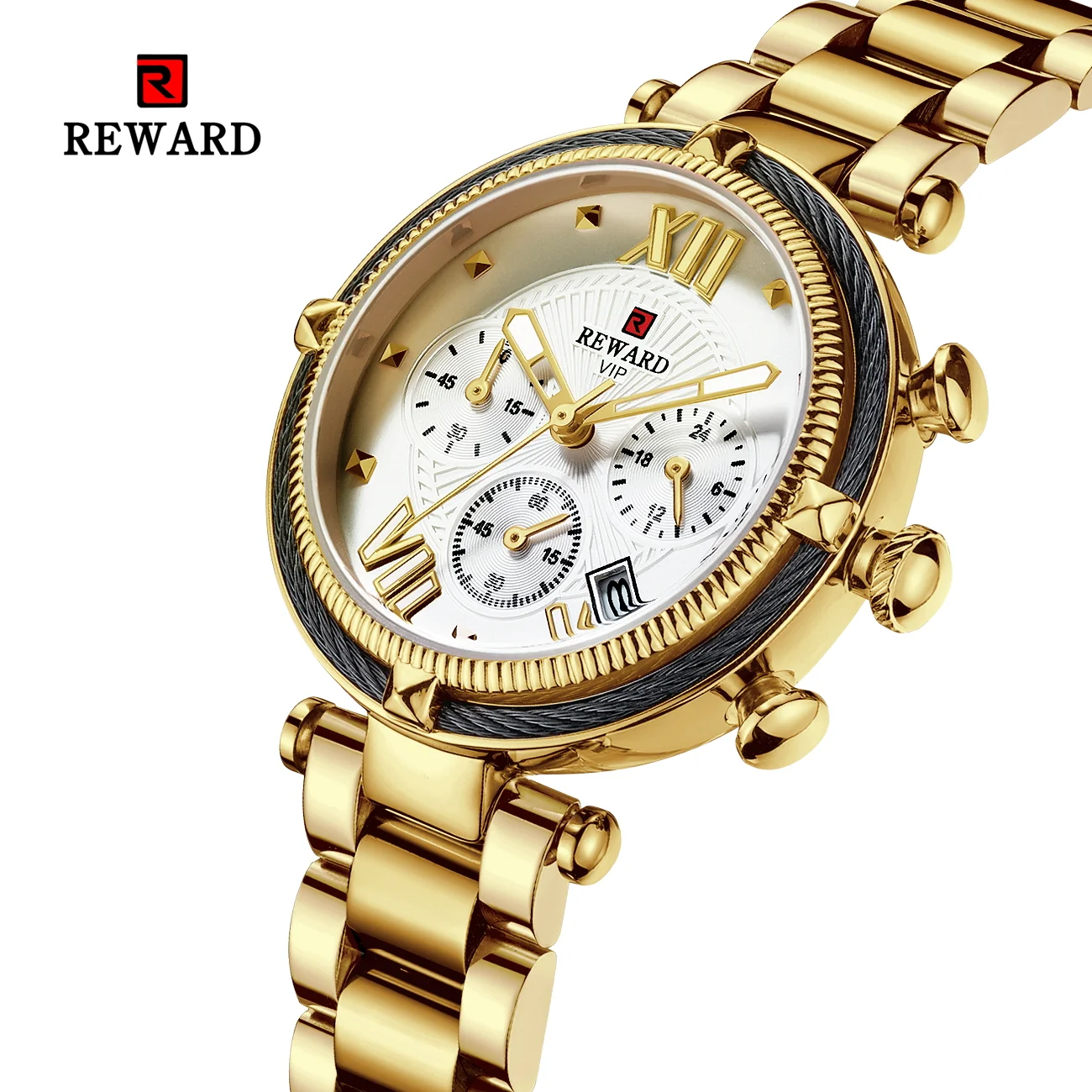 REWARD Hot Brand Luxury Women Watches Fashion Stainless Steel Band Quartz Sport Watch Luminous Ladies Wrist Watch RD63084L