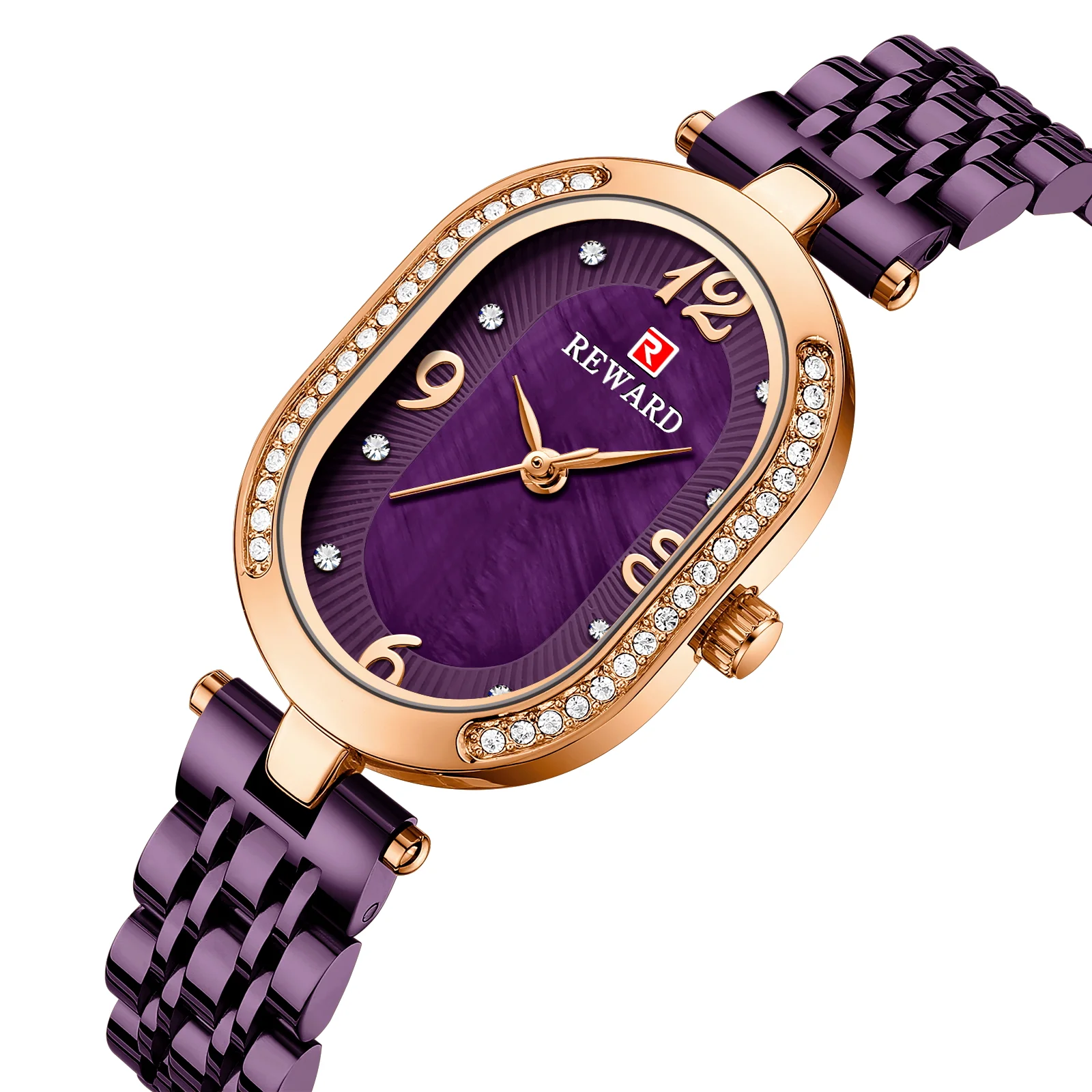 REWARD HOT Sale Women Watches Top Brand Luxury Stainless Steel Strap Wrist watch Female Quartz Ladies Watch Wife For Girl RD21058L