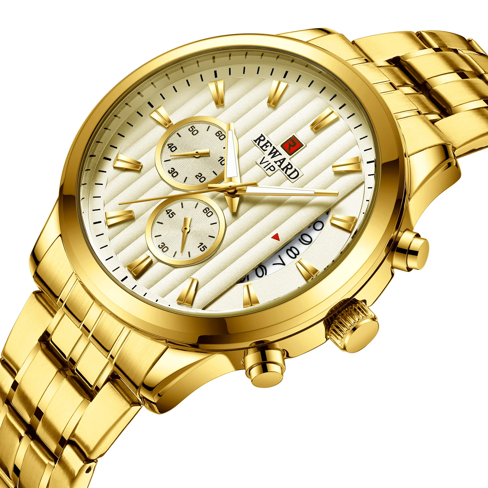 REWARD Men watch luxury personalized Alloy Luxury Waterproof Quartz Watches For Male Sports Analog Wrist Watch RD81010M