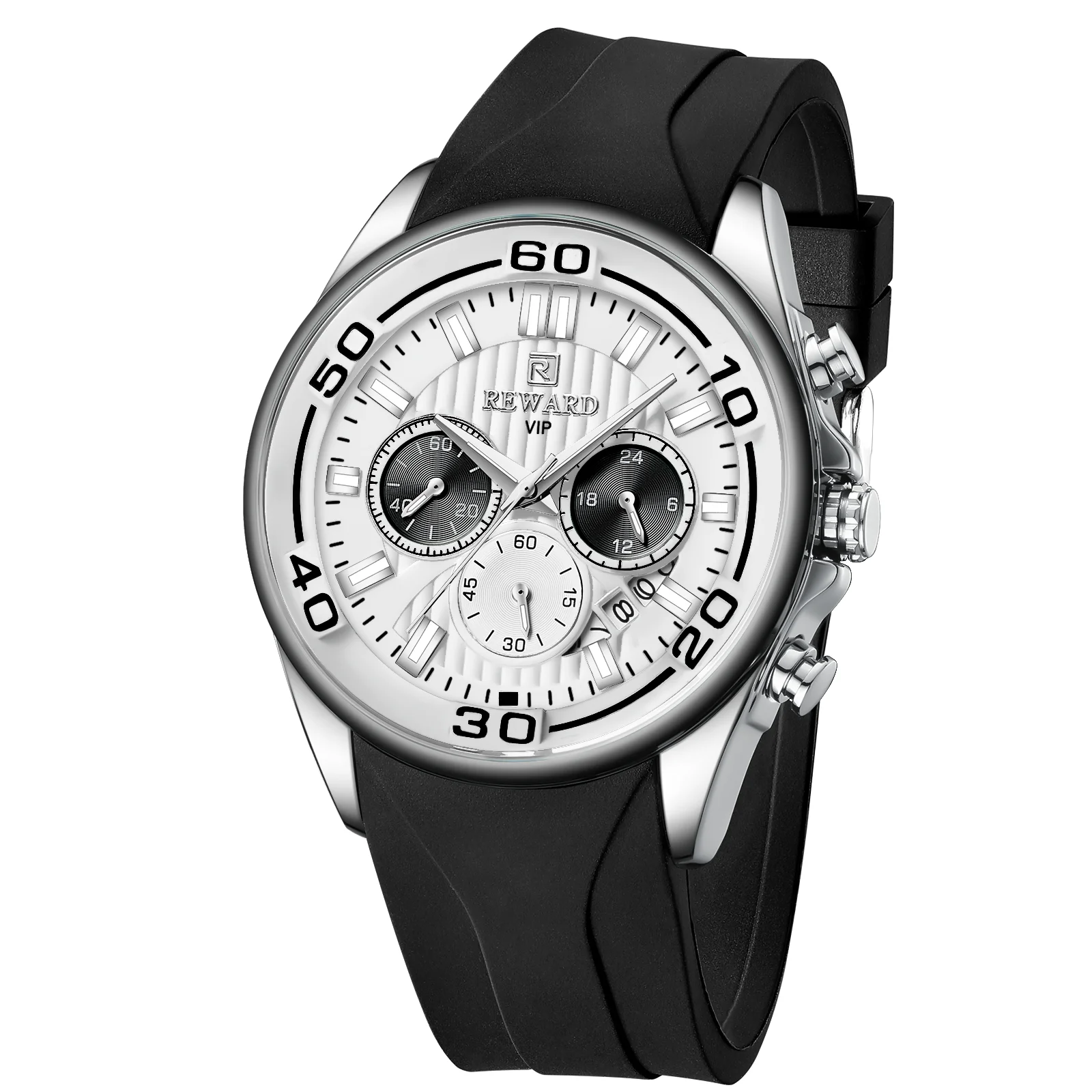 Reward New Quartz Watch For Men Fashion Waterproof Chronograph Luxury Rubber Watch Strap Oem Montre Luxe Homme RD83036M