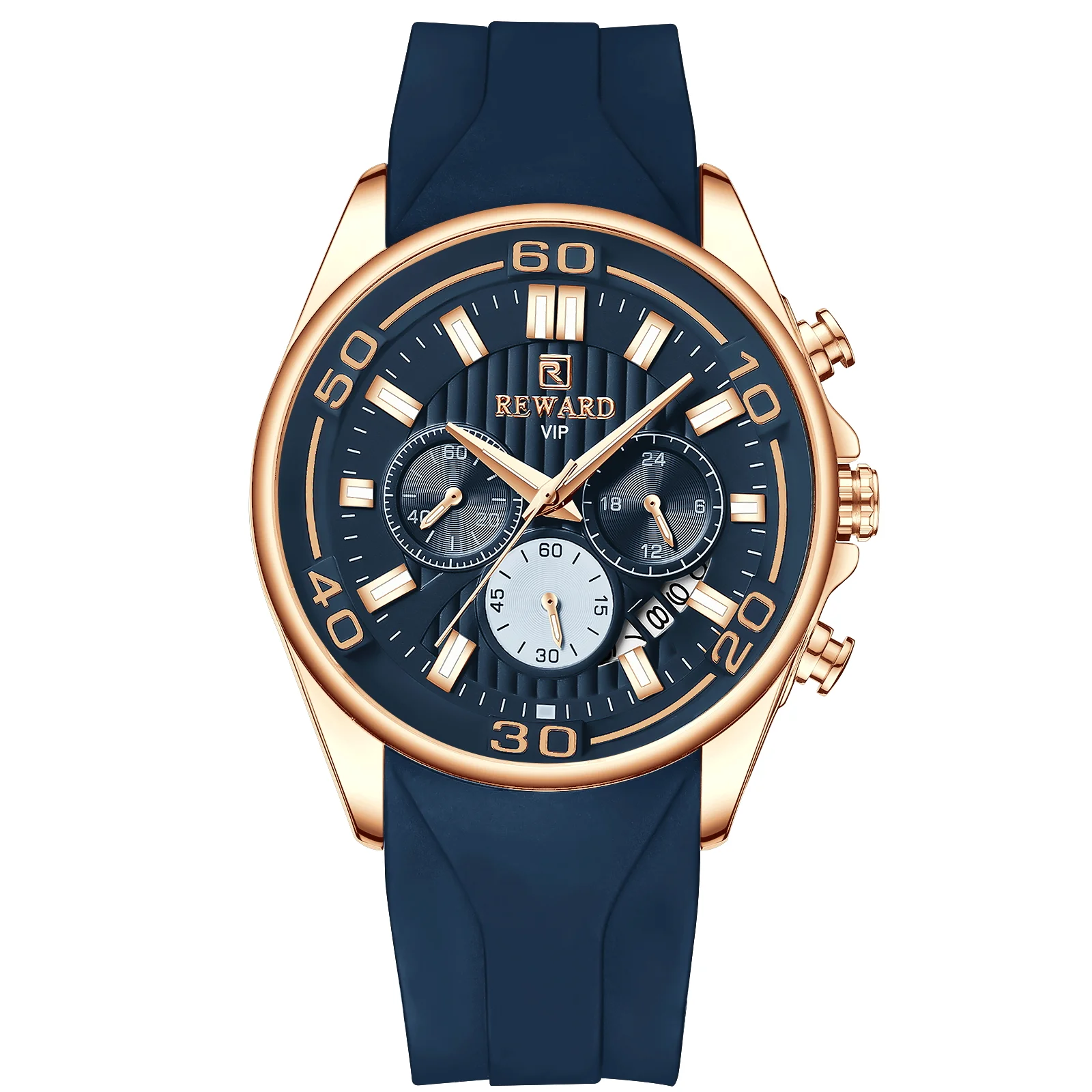 Reward New Quartz Watch For Men Fashion Waterproof Chronograph Luxury Rubber Watch Strap Oem Montre Luxe Homme RD83036M