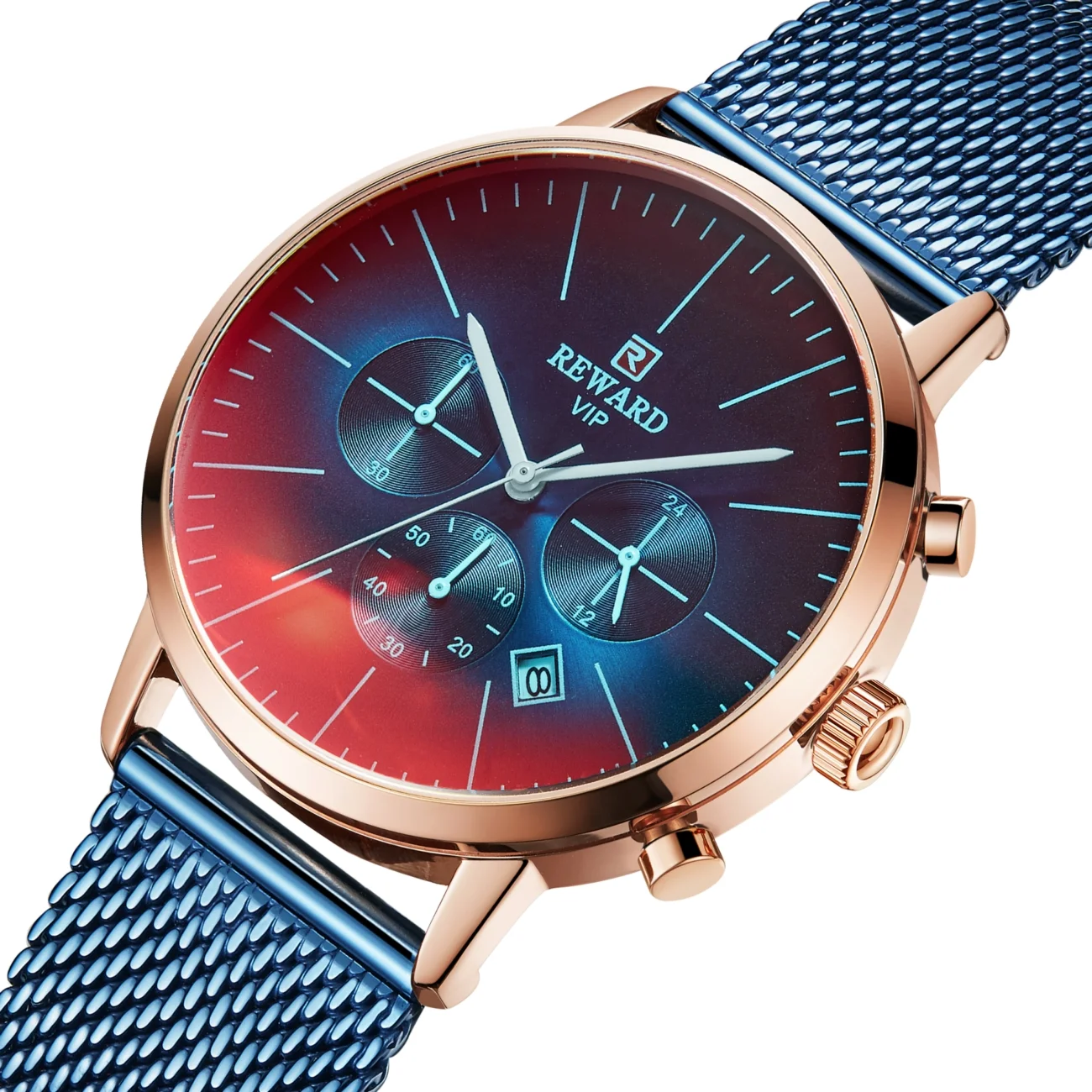 Reward New Arrival stainless steel waterproof luxury blue boys quartz watch Custom logo oem kids hand wristwatch hombre relojes RD82004M