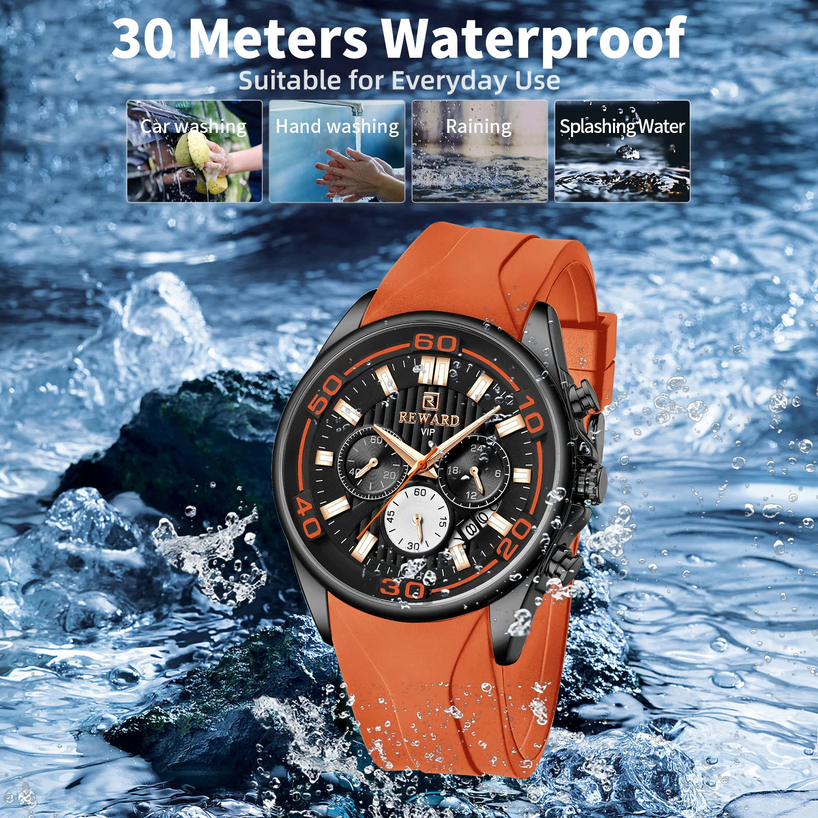 Reward Watch Factory Quartz Watch For Men Fashion Waterproof Chronograph Luxury Watch OEM/ODM RD83036M